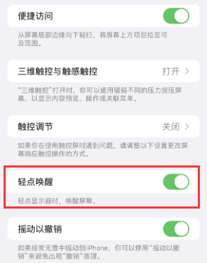 秦安苹果授权维修站分享iPhone轻点无法唤醒怎么办 