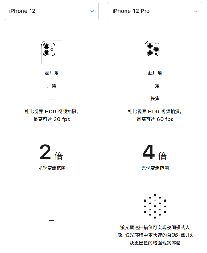 秦安苹果手机维修分享苹果 iPhone 12 与 iPhone 12 Pro 选哪款 